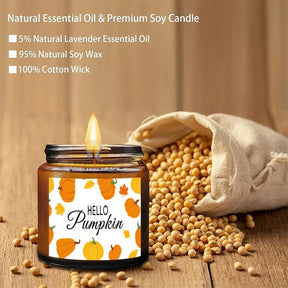 AutumnGlow – Duftkerze aus Sojawachs im Herbstdesign