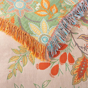 BohoWeave – Baumwoll Wende-Decke mit Jacquard- und Boho-Muster