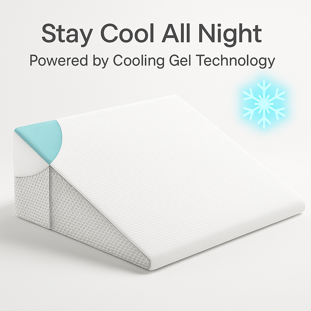 Deluxe Wedge Pillow – Ergonomisches Neigungskeil Kissen mit Memory-Schaum