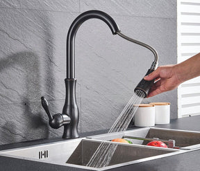 FLEXFLOW Kitchen Tap – Edelstahl Küchenarmatur mit ausziehbarem Sprühkopf & flexiblem Design