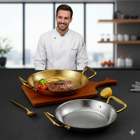 STEELCHEF – Hammerschlag-Edelstahltopf für Pfannen, Saucen & Vielseitiges Kochen