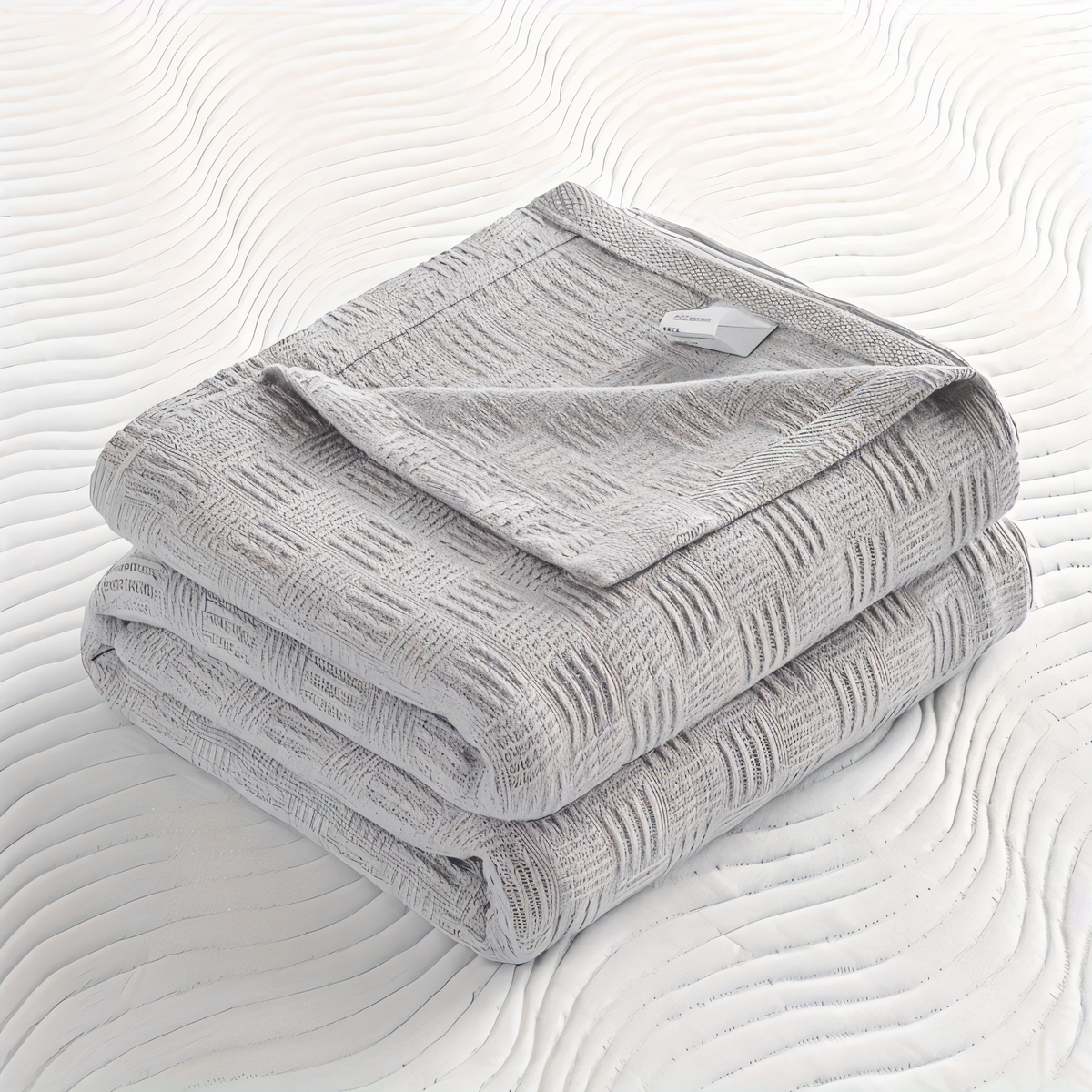 LUMINOFT – Atmungsaktive Strick-Baumwolldecke