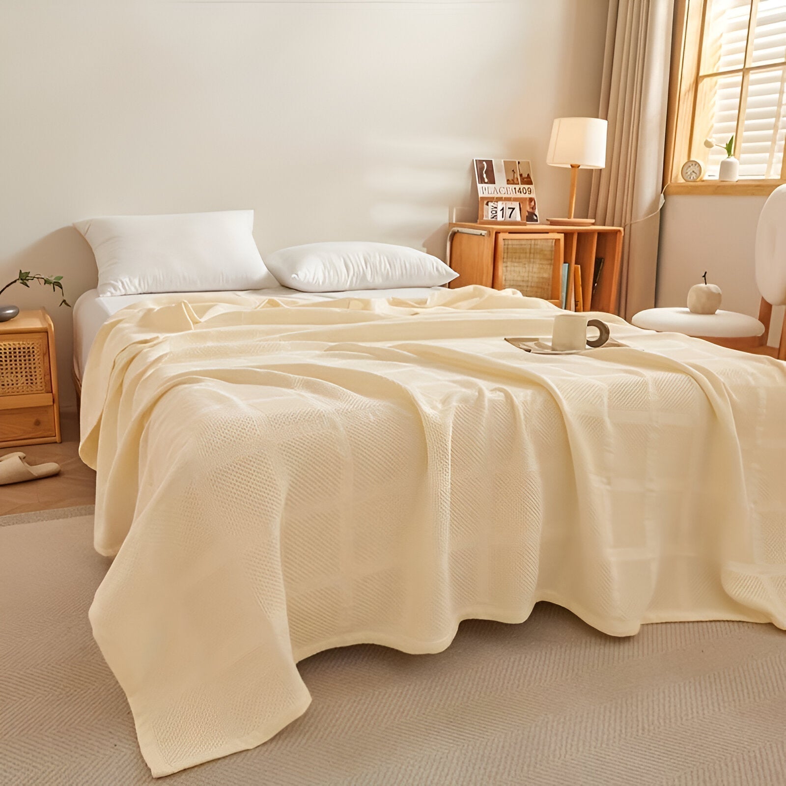 WEEVCLOUD – Baumwoll Waffel Decke