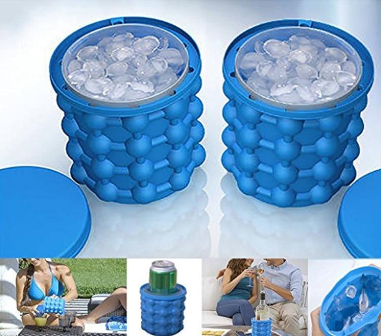IceCube Maker – 2-in-1 Eiswürfelbehälter & Getränkekühler für kleine Gefrierfächer