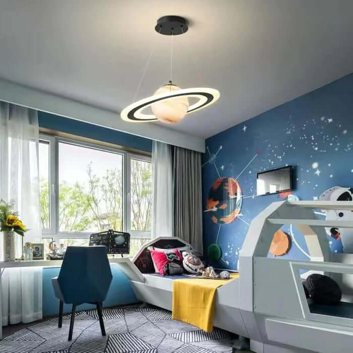 LED Planet Hanging Lamp – Kinderzimmer-Deckenlampe mit Planeten-Design & sanftem Nachtlicht