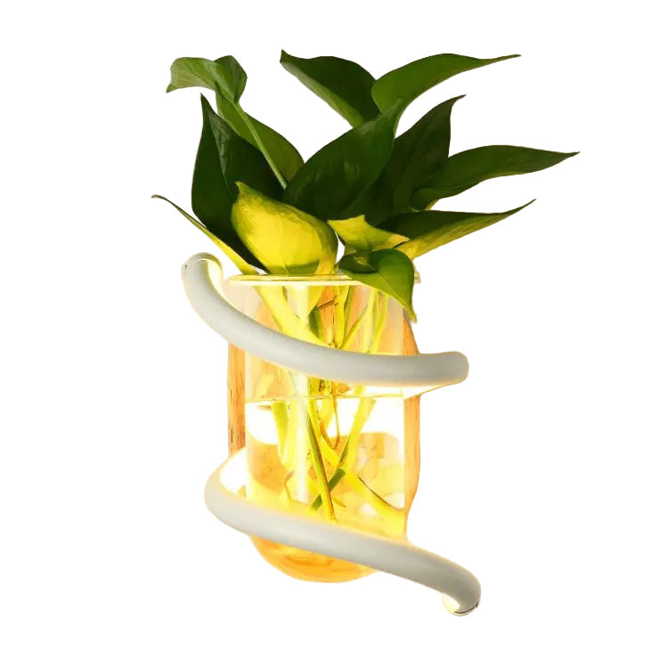 BLOOMLIGHT – LED Wandvase Lampe aus Holz & Aluminium für stilvolle Außenbereiche