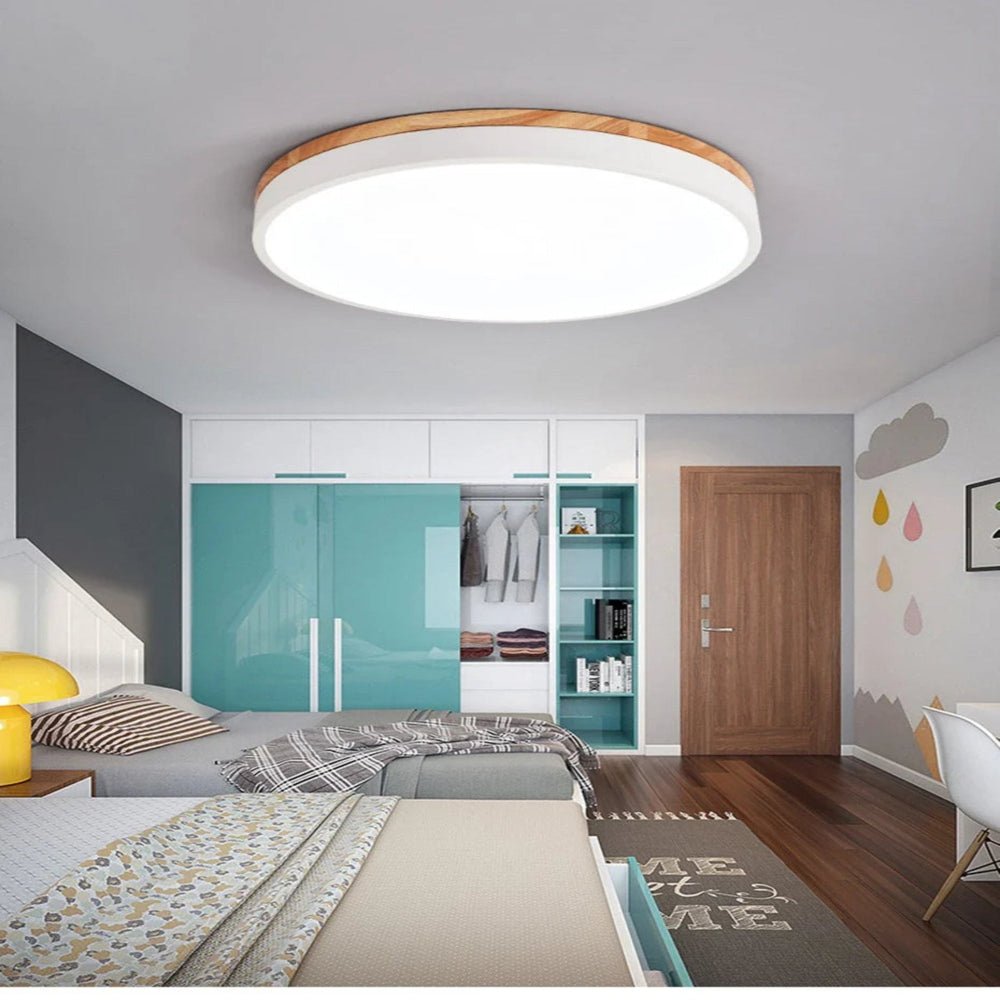 NORDLUMINA LIGHT – Deckenleuchte aus Naturholz – Skandinavisches Design für Küche, Schlafzimmer & Wohnzimmer