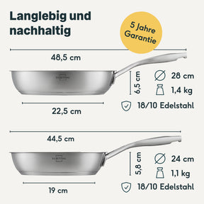 Pfannen & Kochtopfset Beschichtet - 7-teilig