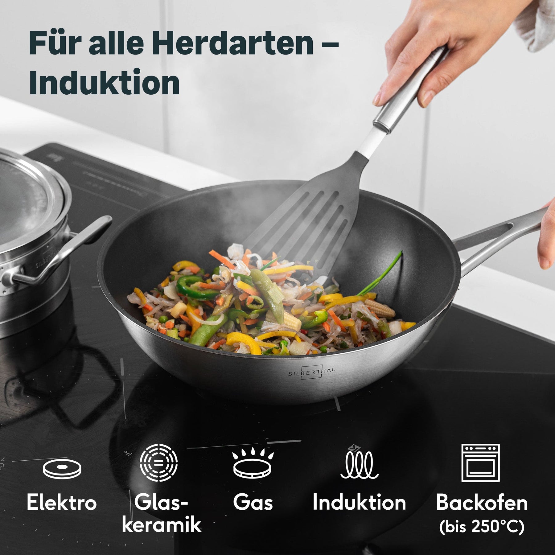 Wokpfanne mit Deckel