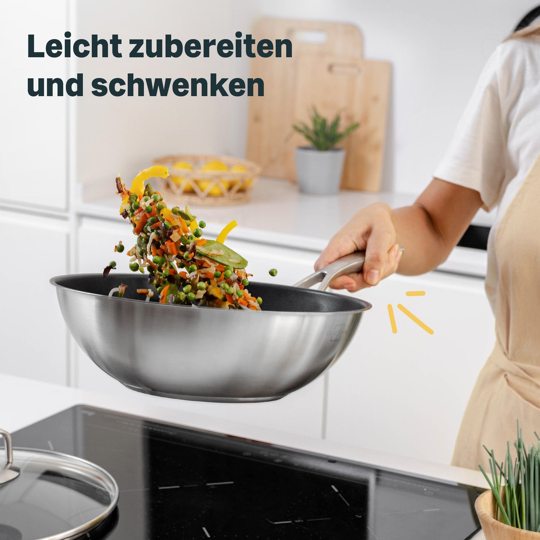 Wokpfanne mit Deckel