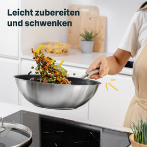 Wokpfanne mit Deckel