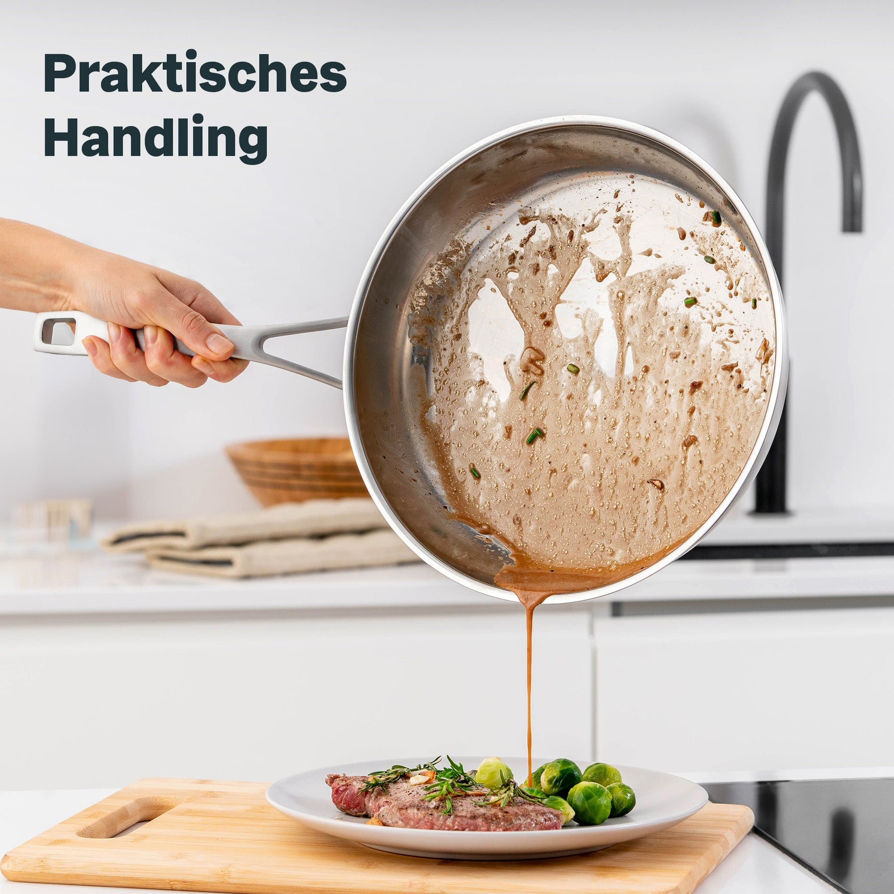 Pfannen & Topfset Unbeschichtet 8-teilig