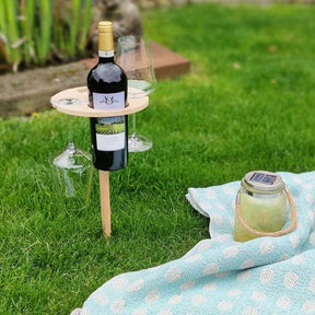 PICKY Wine Table – Tragbarer Weintisch für Picknick & Outdoor-Genuss
