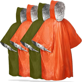 RainGuard Poncho – Notfall-Regenponcho mit Kapuze für Outdoor-Schutz