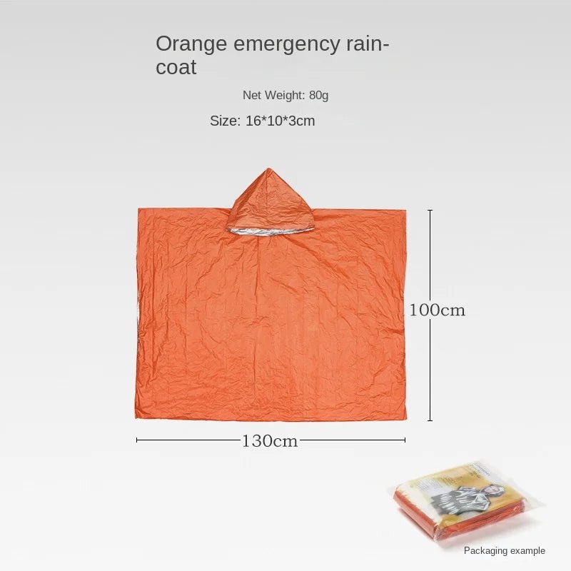 RainGuard Poncho – Notfall-Regenponcho mit Kapuze für Outdoor-Schutz
