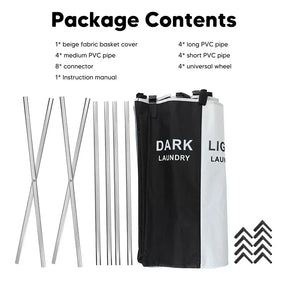 TRISORT LAUNDRY BASKET – Faltbarer Wäschekorb mit 3 Fächern – Platzsparende Wäscheorganisation für Zuhause