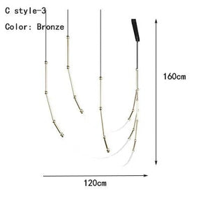 SYLVESSA – Moderne Deckenleuchte in Matt Schwarz und Bronze