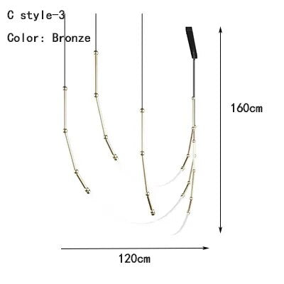 SYLVESSA – Moderne Deckenleuchte in Matt Schwarz und Bronze