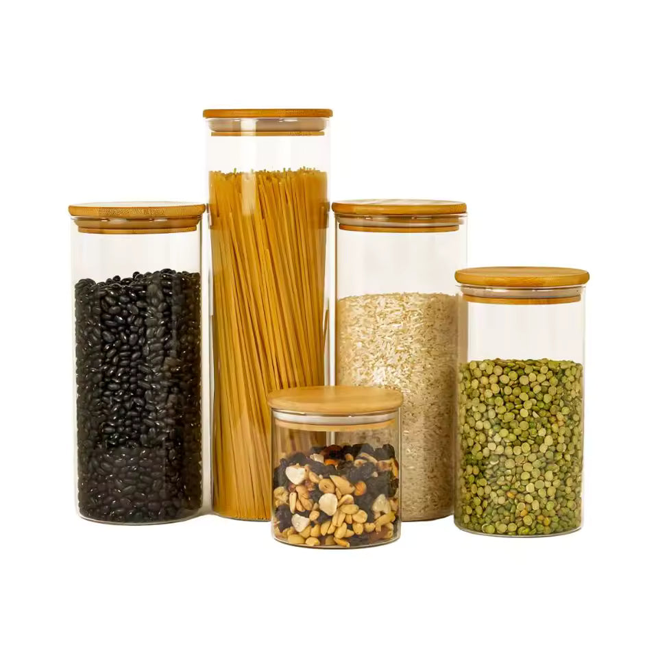 3+2 Gratis: Luftdichte Vorratsdosen aus Glas - Nur noch wenige auf Lager!