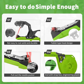 PflanzenHalt Tapetool – Komfortabler Pflanzenanbinder für Gewächshaus & Garten