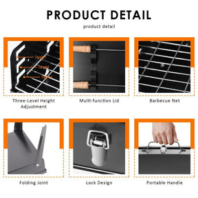 GrillMate Fold – Faltbarer Stahlgrill für mobiles BBQ & spontanes Grillvergnügen