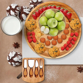 CheeseMate – Rundes Bambus-Käsebrett