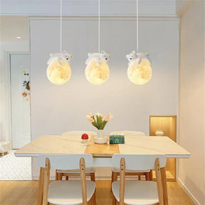 WINTHARA – Bezaubernde Deckenleuchte mit Bär auf dem Mond