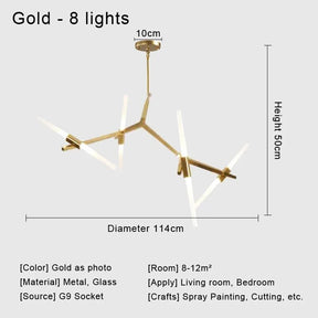 ORLETHIA – Moderne Deckenleuchte aus Eisen und Glas