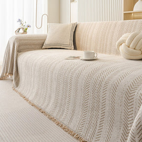 TexturaHome – Kratzfester & waschbarer Chenille Sofabezug für stilvolle Wohnräume