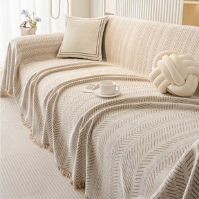 TexturaHome – Kratzfester & waschbarer Chenille Sofabezug für stilvolle Wohnräume