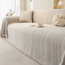 TexturaHome – Kratzfester & waschbarer Chenille Sofabezug für stilvolle Wohnräume