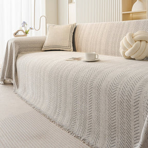 TexturaHome – Kratzfester & waschbarer Chenille Sofabezug für stilvolle Wohnräume