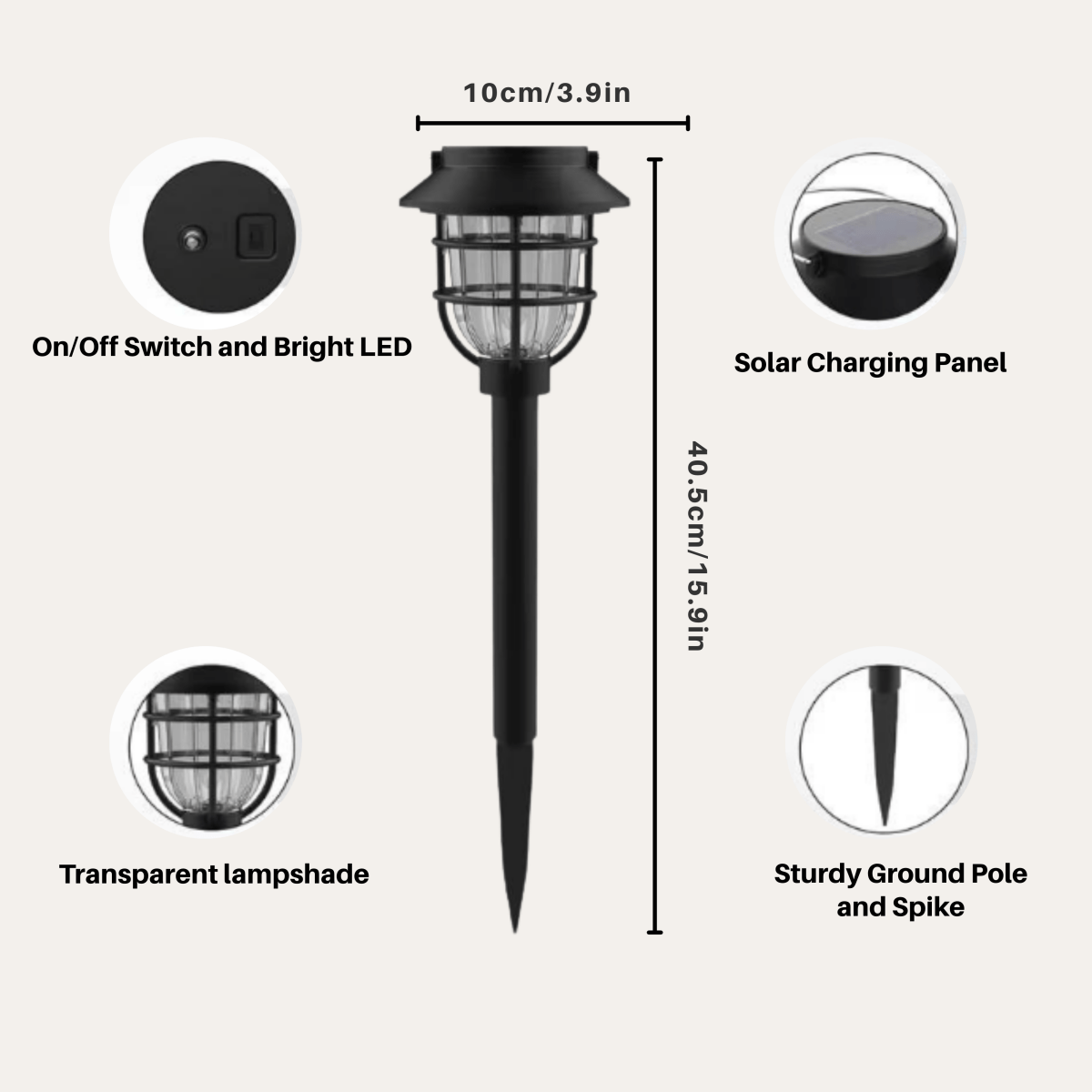 SUNPATH – Solarbetriebene LED Gartenpfadlichter für sichere & dekorative Außenbeleuchtung (2er-Set)