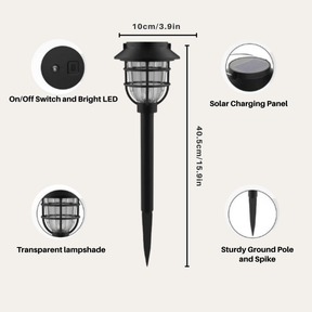 SUNPATH – Solarbetriebene LED Gartenpfadlichter für sichere & dekorative Außenbeleuchtung (2er-Set)