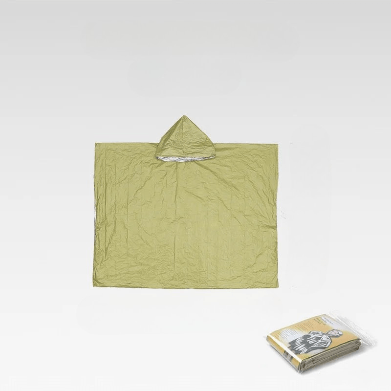 RainGuard Poncho – Notfall-Regenponcho mit Kapuze für Outdoor-Schutz