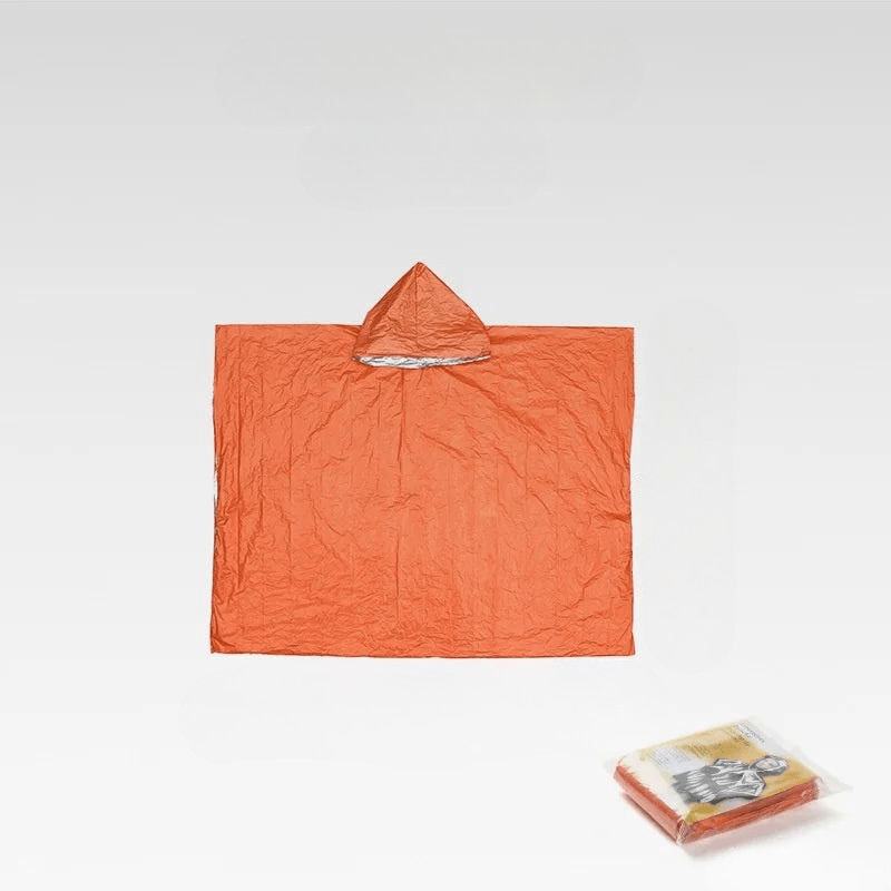 RainGuard Poncho – Notfall-Regenponcho mit Kapuze für Outdoor-Schutz