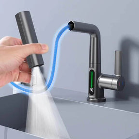 WaterMaster Faucet – 360° drehbarer Wasserhahn mit LED-Temperaturanzeige für Küche & Bad