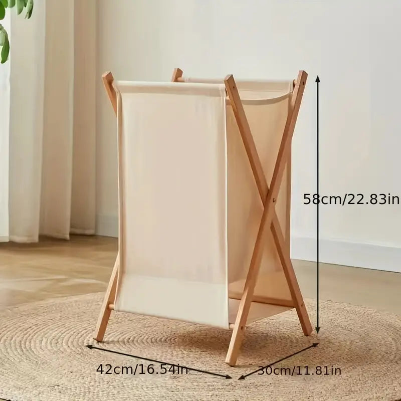 WoodFold - Faltbarer Wäschekorb aus