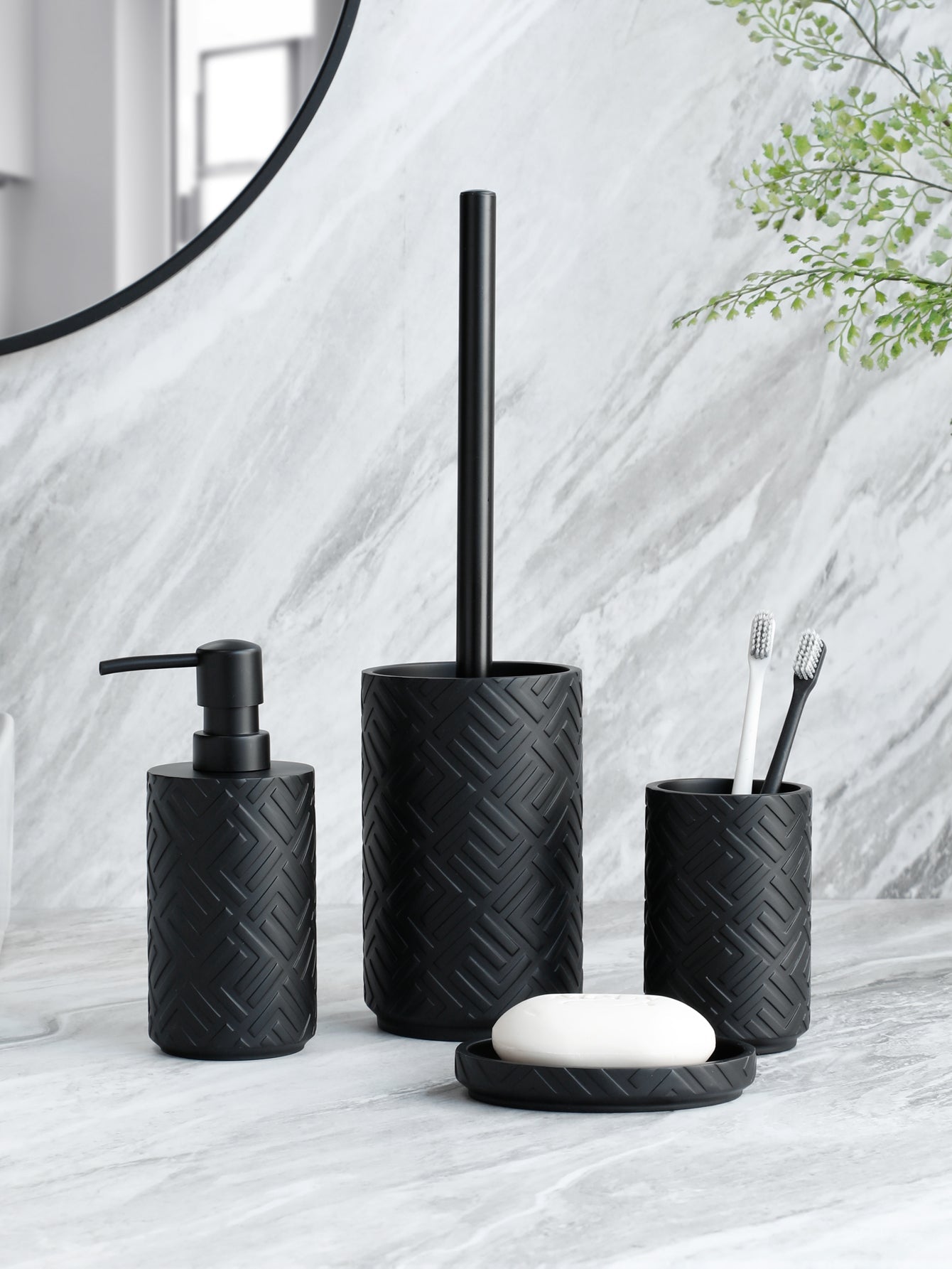 ElegantHome - 4-teiliges Badezimmer-Zubehörset