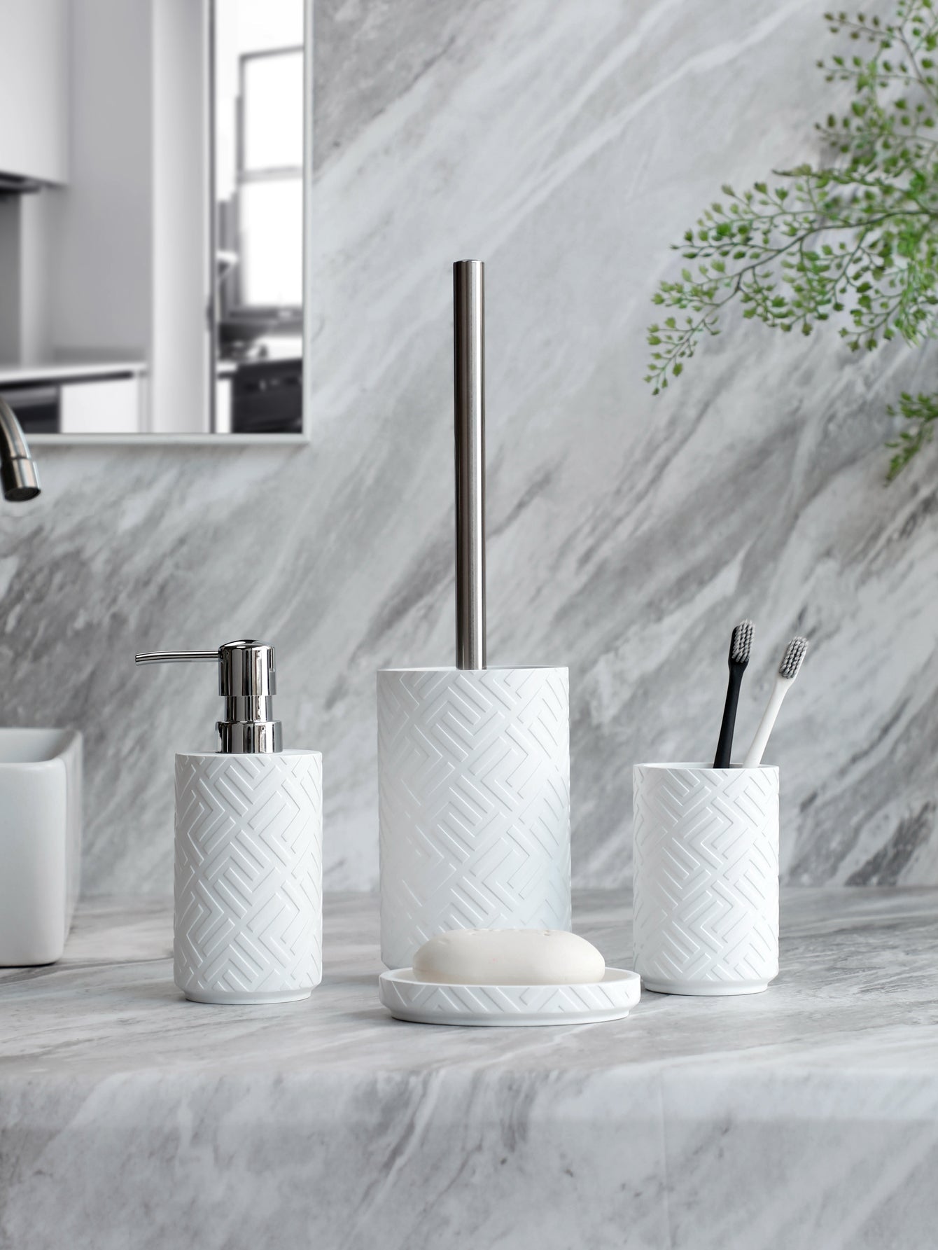 ElegantHome - 4-teiliges Badezimmer-Zubehörset