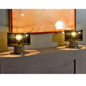 LUMINESCO – Künstlerische Glas-Tischlampe