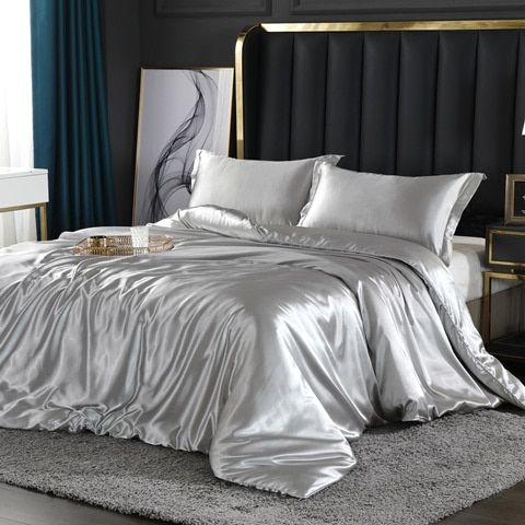 LuxurySet - Bettwäsche Seide/Satin, Bettdeckenset