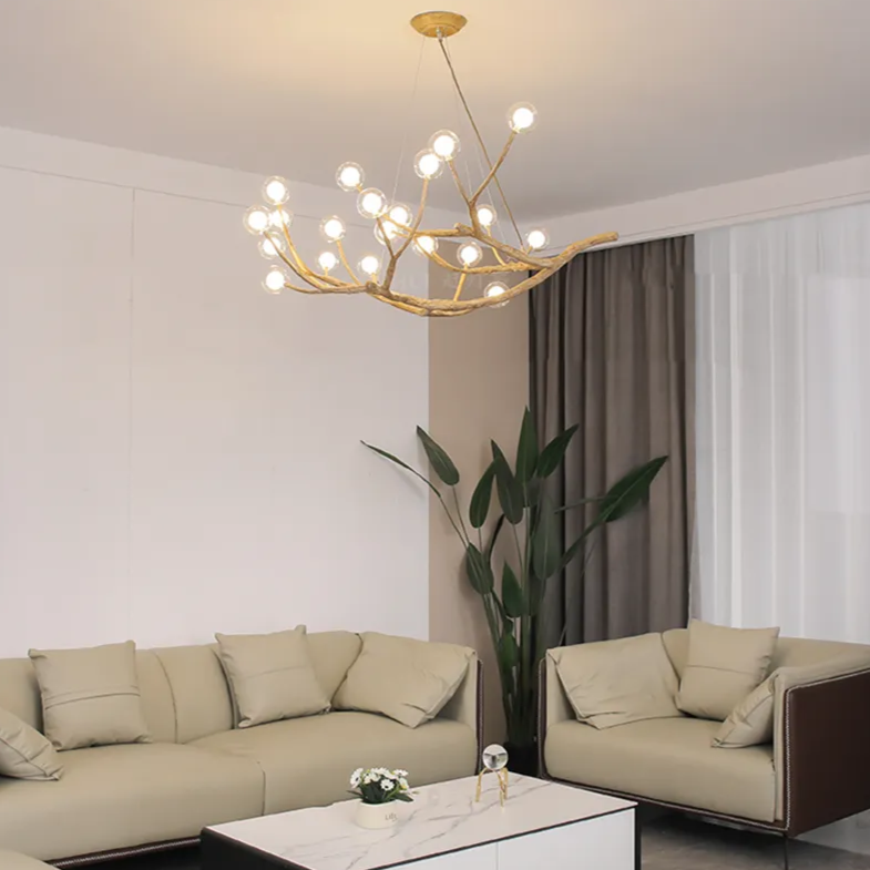 MAEVELLA – Elegante Deckenleuchte aus Harz und Aluminium